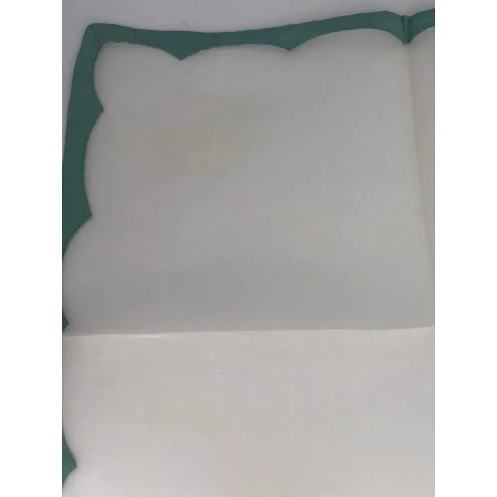 Vtg 1950s Art Deco Madiera Sheer Organdy Calla Lily Placemats & Napkins 8pc
